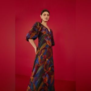 Farm Rio Dotted Macaws Maxi Dress (Like New)